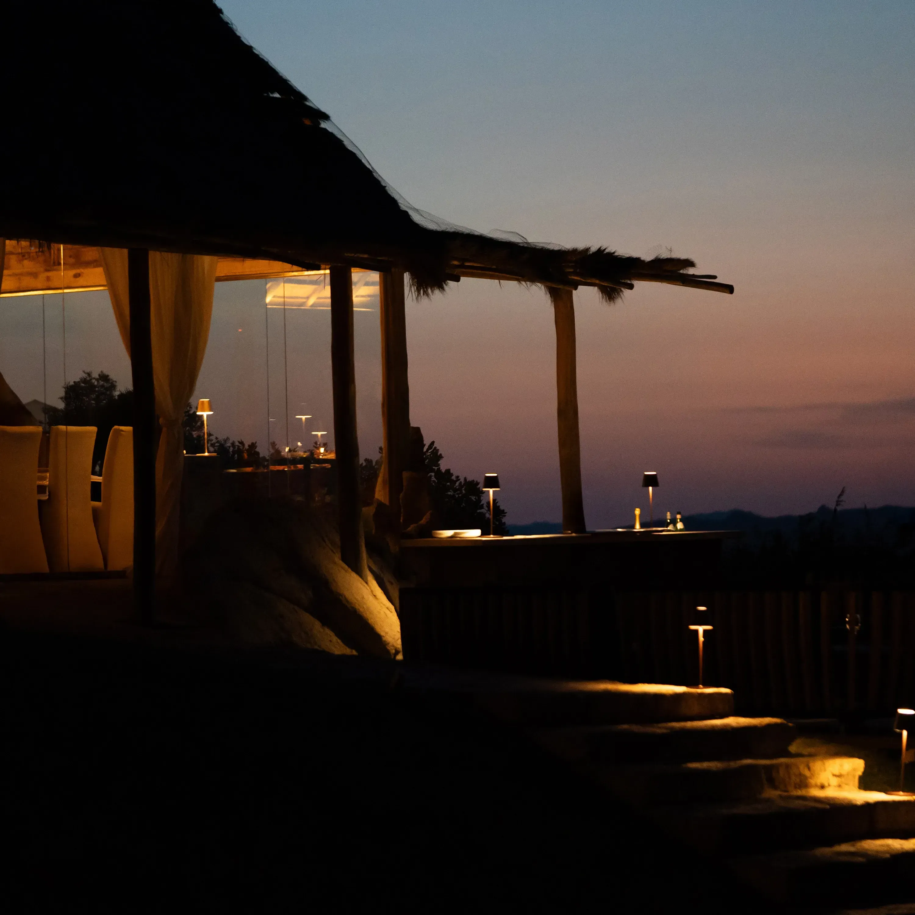 Infinity Lounge sunset view, privè of Il Fuoco Sacro at Petra Segreta Resort